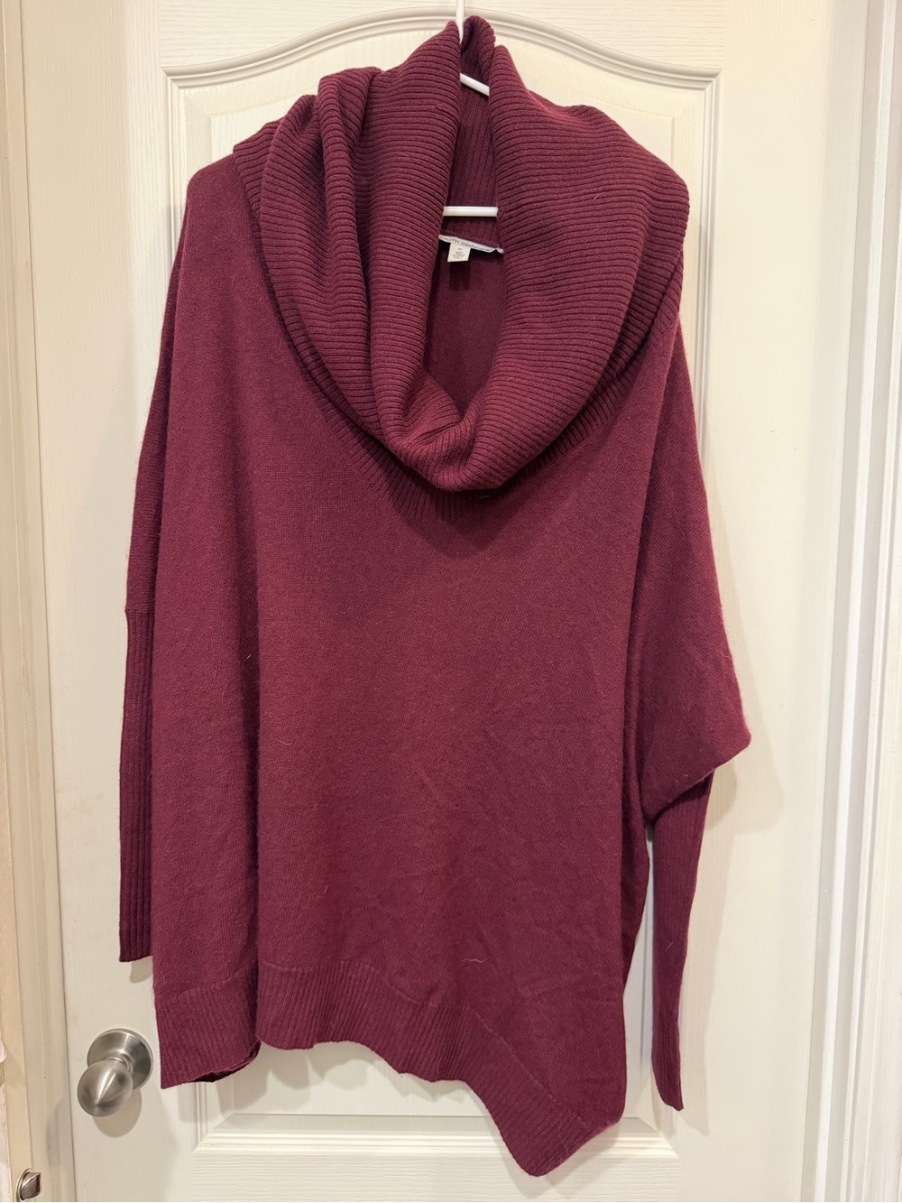 100% CASHMERE Autumn Cashmere Cowl Neck Sweater - Merlot